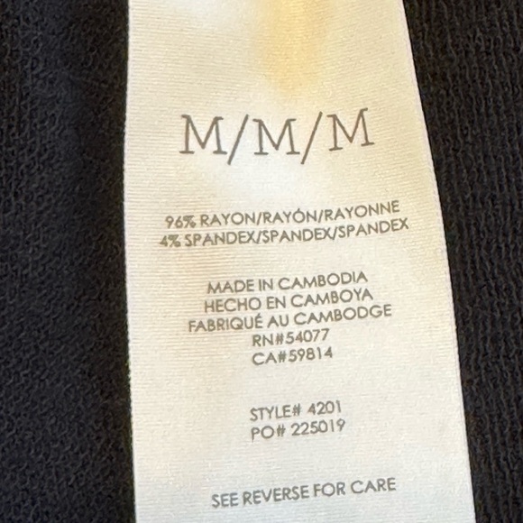 CAbi peek-a-boo long sleeve Black top style 4201 size Medium - Picture 5 of 9